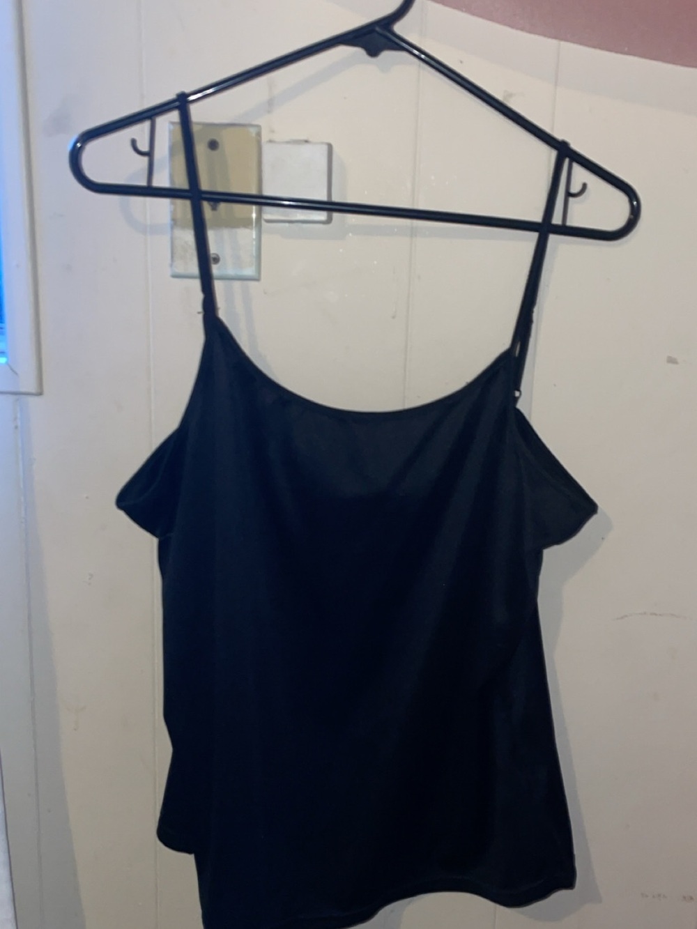 Women's Black Spaghetti Strap Tank Top